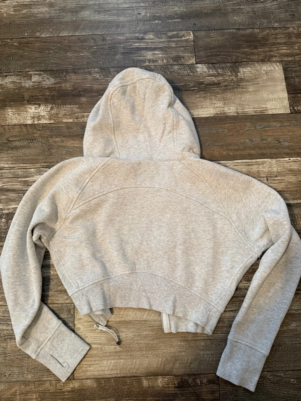 lululemon athletica Heather Gray Full-Zip Cropped Hoodie - Picture 4 of 6